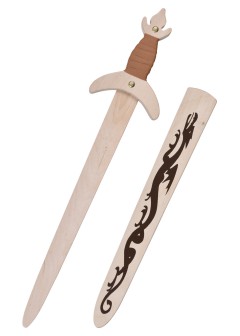 foto Children Knights Sword Lindwurm, Wooden Toy, w. Scabbard